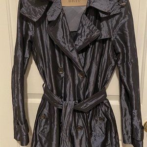 Burberry Raincoat/Jacket - Metalized Blue. EUC